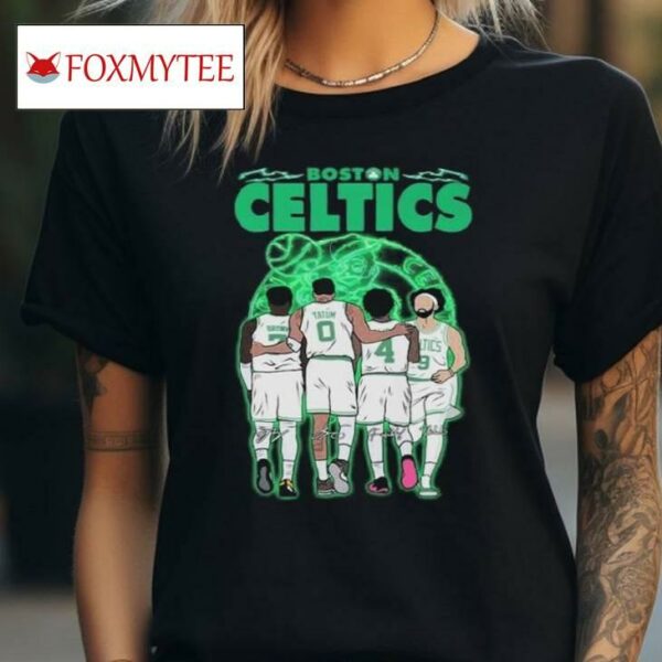 Boston Celtics Jrue Holiday Jayson Tatum Jaylen Brown Derrick White Attack T Shirt