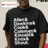 Buffalo Ampersand Stars Allen Dawkins Cook Coleman Kincaid Knox And Shout Shirt
