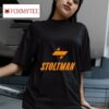 Drew Mclntyre Wearing Stoltman Brothers Logo Tshirt