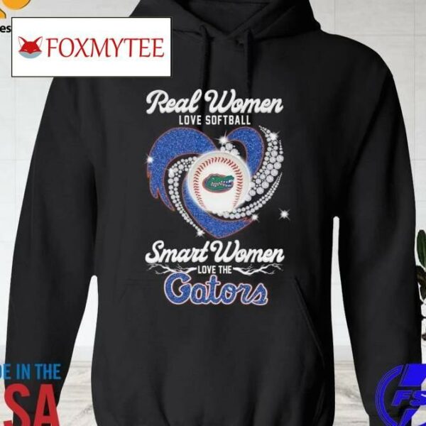 Florida Gators Real Woman Love Softball Smart One Love The Gators Champions Hearts Diamond Shirt