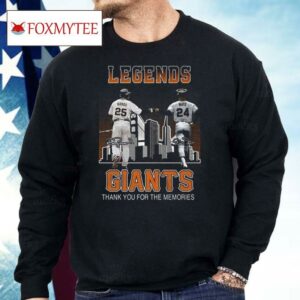 Legends Bonds And Mays Giants Thank You For The Memories Shirt