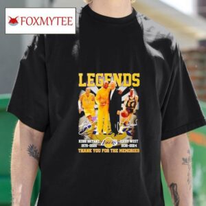 Legends Kobe Bryant And Jerry West Thank You For The Memories Tshirt