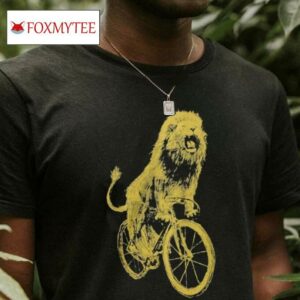 Lion On A Bicycle T Shirt