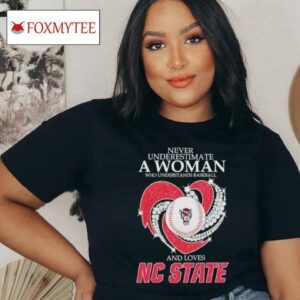 Never Underestimate A Woman Who Understand Baseball And Love Nc State Wolfpack Diamond 2024 Shirt