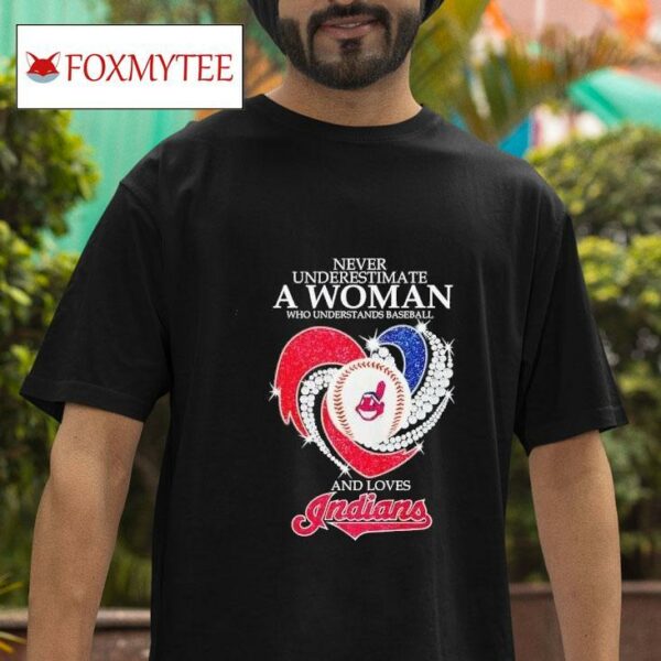 Never Underestimate A Woman Who Understands Baseball And Loves Cleveland Guardians Tshirt