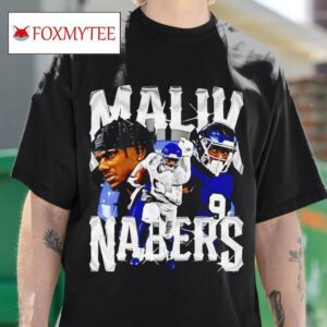 New York Giants Football Malik Nabers Player Graphic Tshirt
