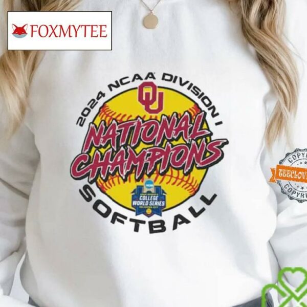 Oklahoma Sooners Champion 2024 Ncaa Softball Womens College World Series Champions Locker Room T Shirt