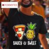 Saucy And Sweet Kawaii Food Friends Pizza And Pineapple Tshirt