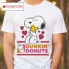 Snoopy And Woodstock Loves Dunkin’s Donuts Logo Shirt