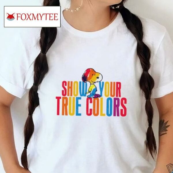 Snoopy Show Your True Colors Rainbow Shirt