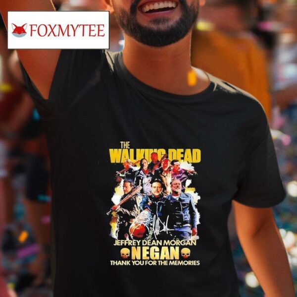 The Walking Dead Jeffrey Dean Morgan Negan Thank You For The Memories Signature Tshirt