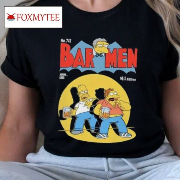 Homer Barney And Moe In The Style Of Of A Vintage Batman Comic Cover Shirt