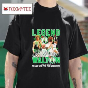 Legend Bill Walton Boston Celtics Thank You For The Memories Signature Tshirt