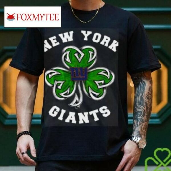 Nfl New York Giants Three Leaf Clover St Patrick's Day Football Sports T Shirt