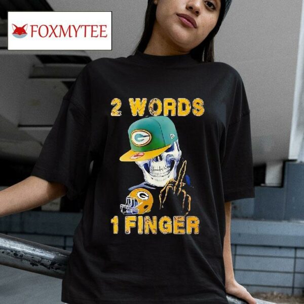 Skeleton Words Finger Green Bay Packers Tshirt