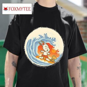 Snoopy And Woodstock Surfing Tshirt