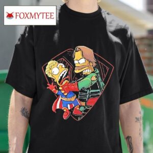 Soldier Boy And Homelander From The Boys In The Style Of The Simpsons Tshirt